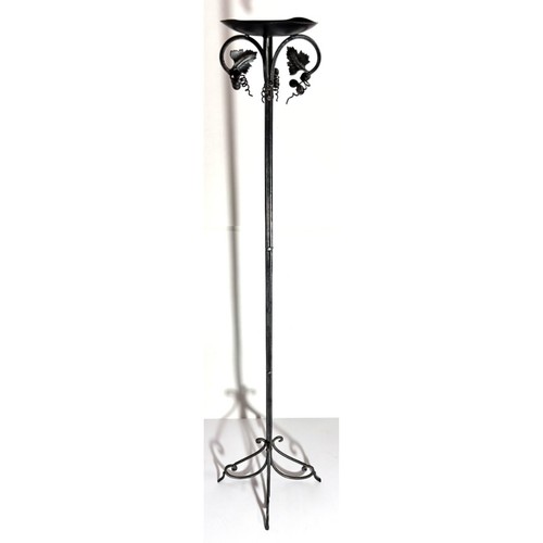 Tall black wrought - black, iron
