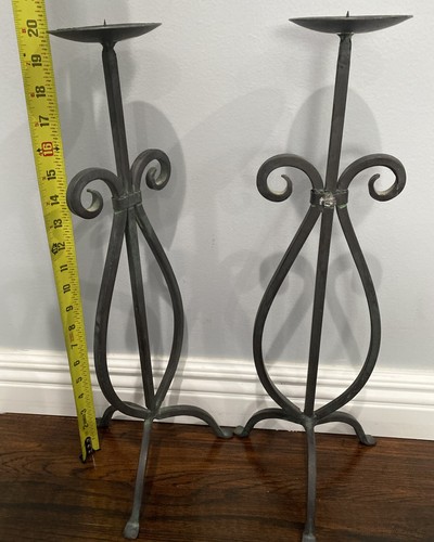 Mid century pair wrought - mid,