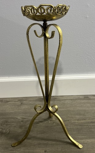 Antique gold pillar candle - pillar,